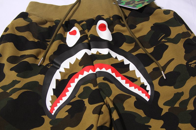 BAPE Shark Face Camouflage Drawstring Shorts