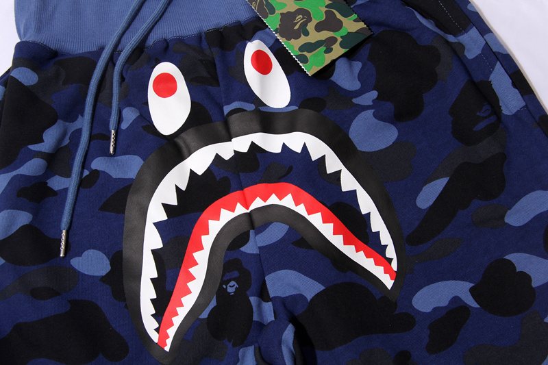 BAPE Shark Face Camouflage Drawstring Shorts