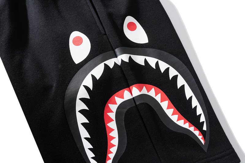 BAPE Shark Graphic Black Shorts