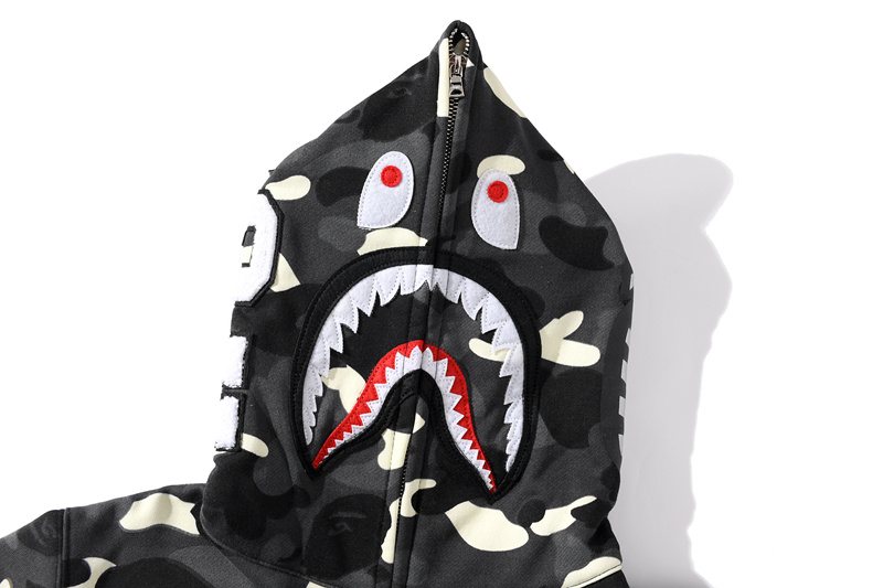 BAPE WGM Shark Camo Full-Zip Hoodie