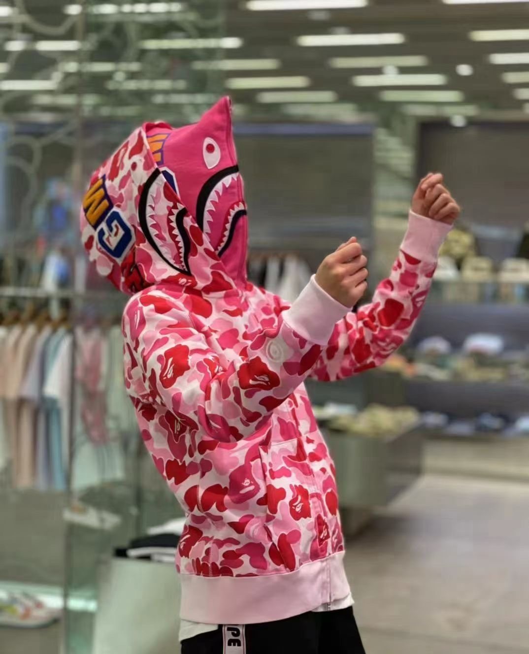 BAPE WGM Shark Camo Full-Zip Hoodie