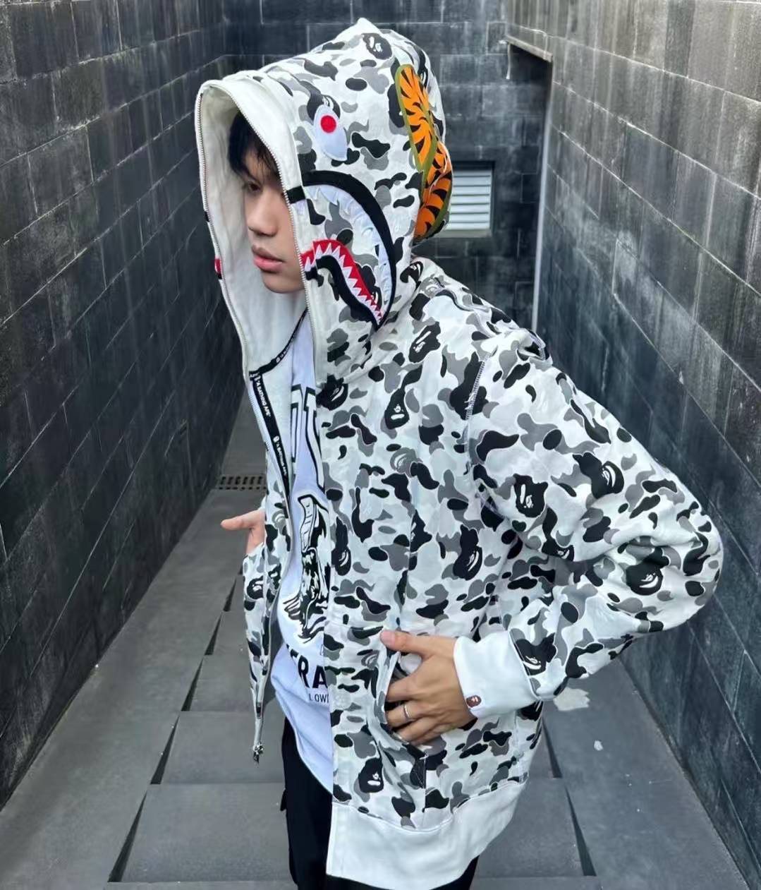 BAPE Shark Camo Full-Zip Hoodie