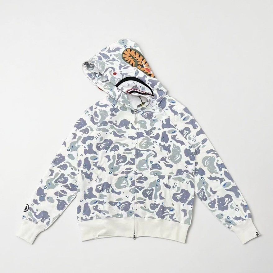 BAPE Shark Camo Zip-Up Hoodie