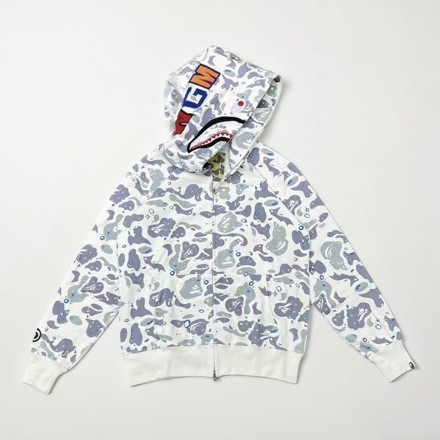BAPE Shark Camo Zip-Up Hoodie