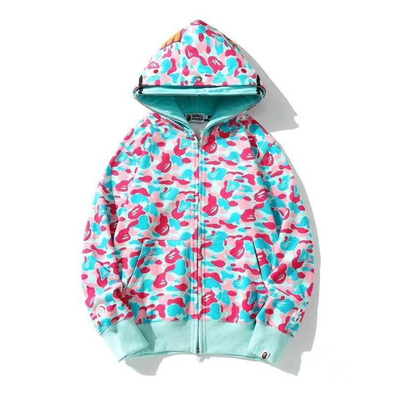 BAPE Mint Camo Shark Full-Zip Hoodie