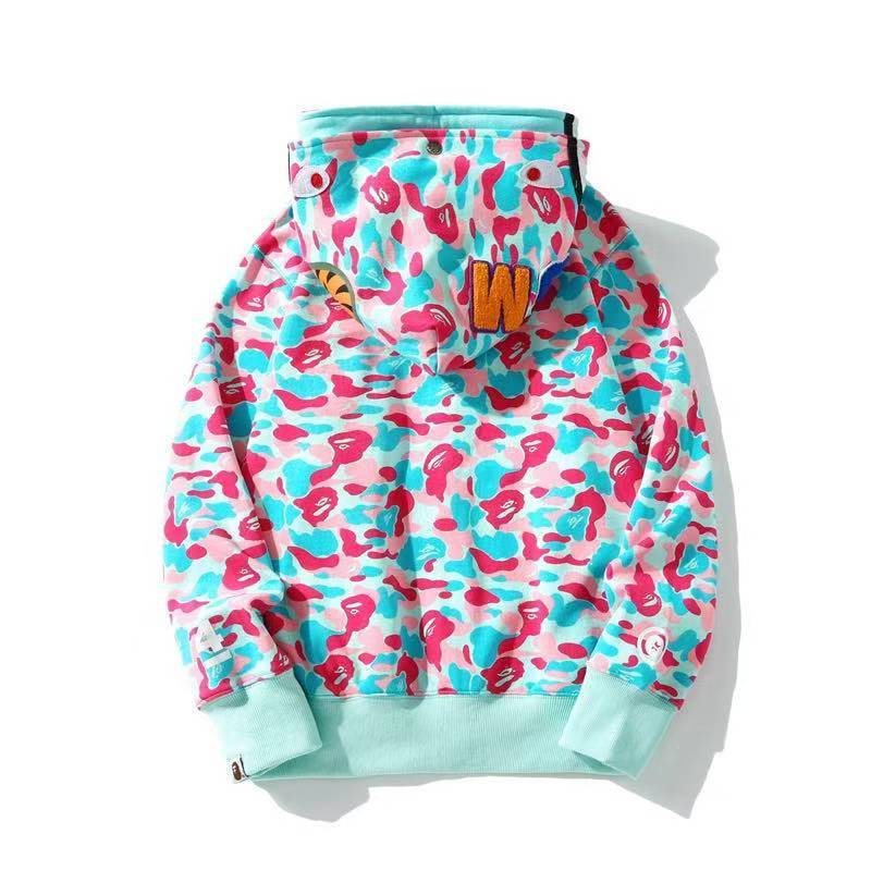 BAPE Mint Camo Shark Full-Zip Hoodie