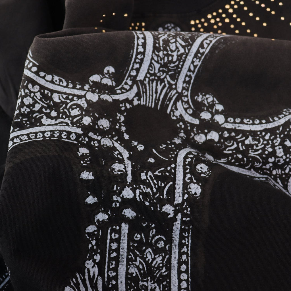 VALE USA Studded Cross Graphic T-Shirt