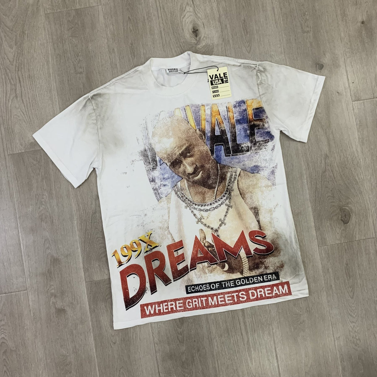 VALE USA 199X Dreams Portrait Graphic T-Shirt