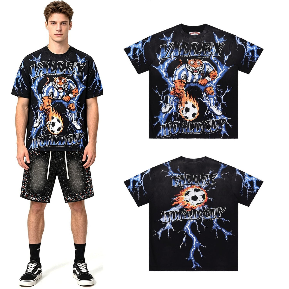 Valley Dreams World Cup Tiger Soccer Graphic T-Shirt