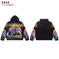 VALE USA Valley of the Damned Skeleton Graphic Zip Hoodie