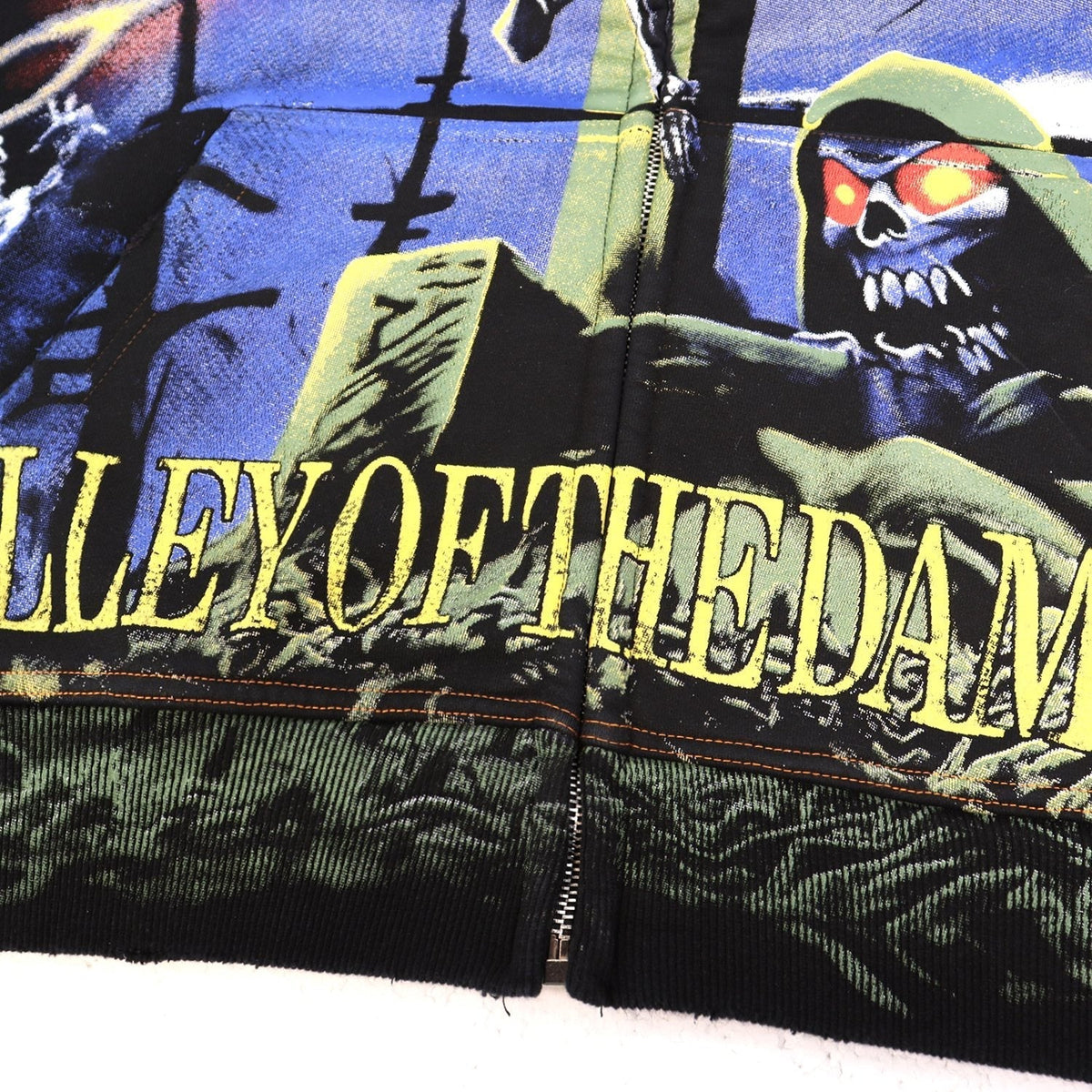 VALE USA Valley of the Damned Skeleton Graphic Zip Hoodie