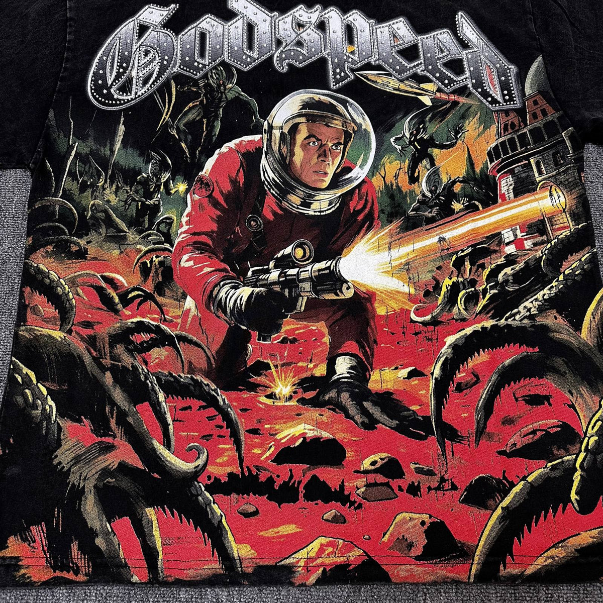 Godspeed Astronaut Monster Graphic T-Shirt