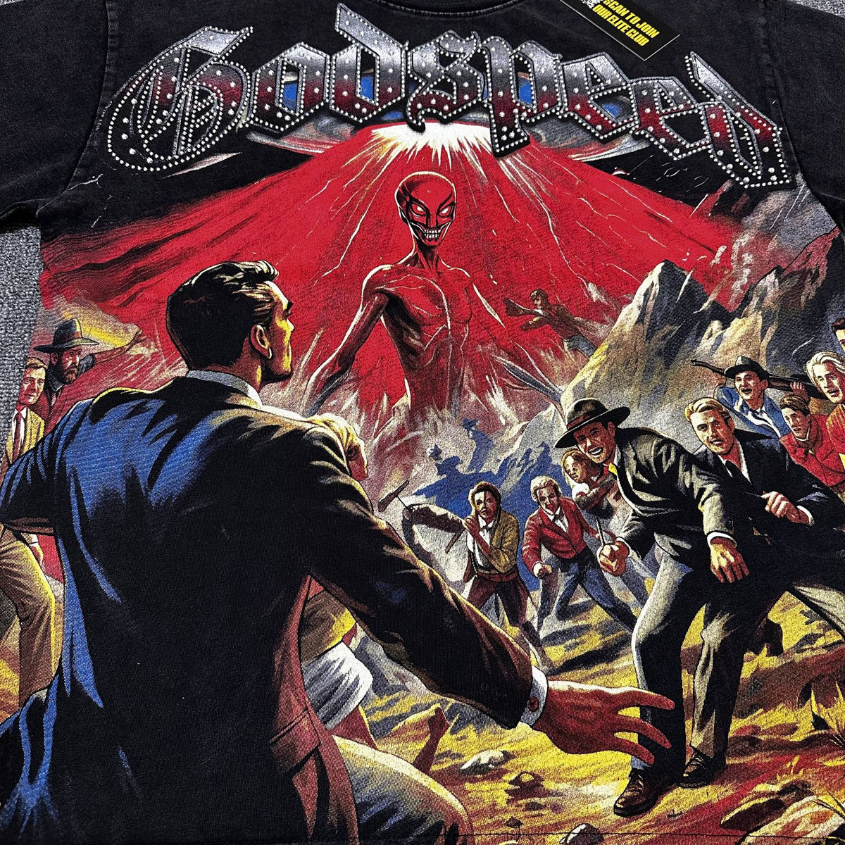 Godspeed Alien Graphic Washed Black T-Shirt