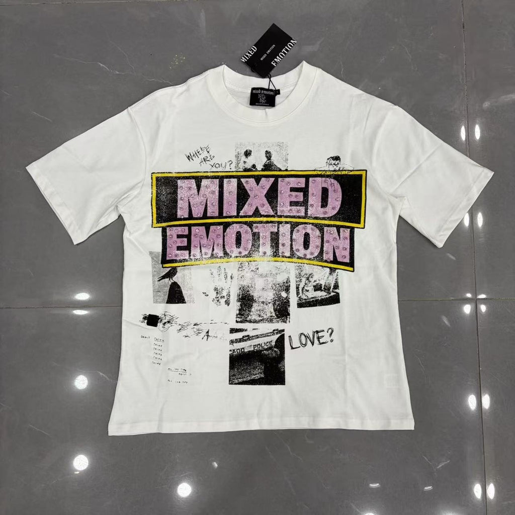 Mixed Emotion Short-Sleeve T-Shirt - White