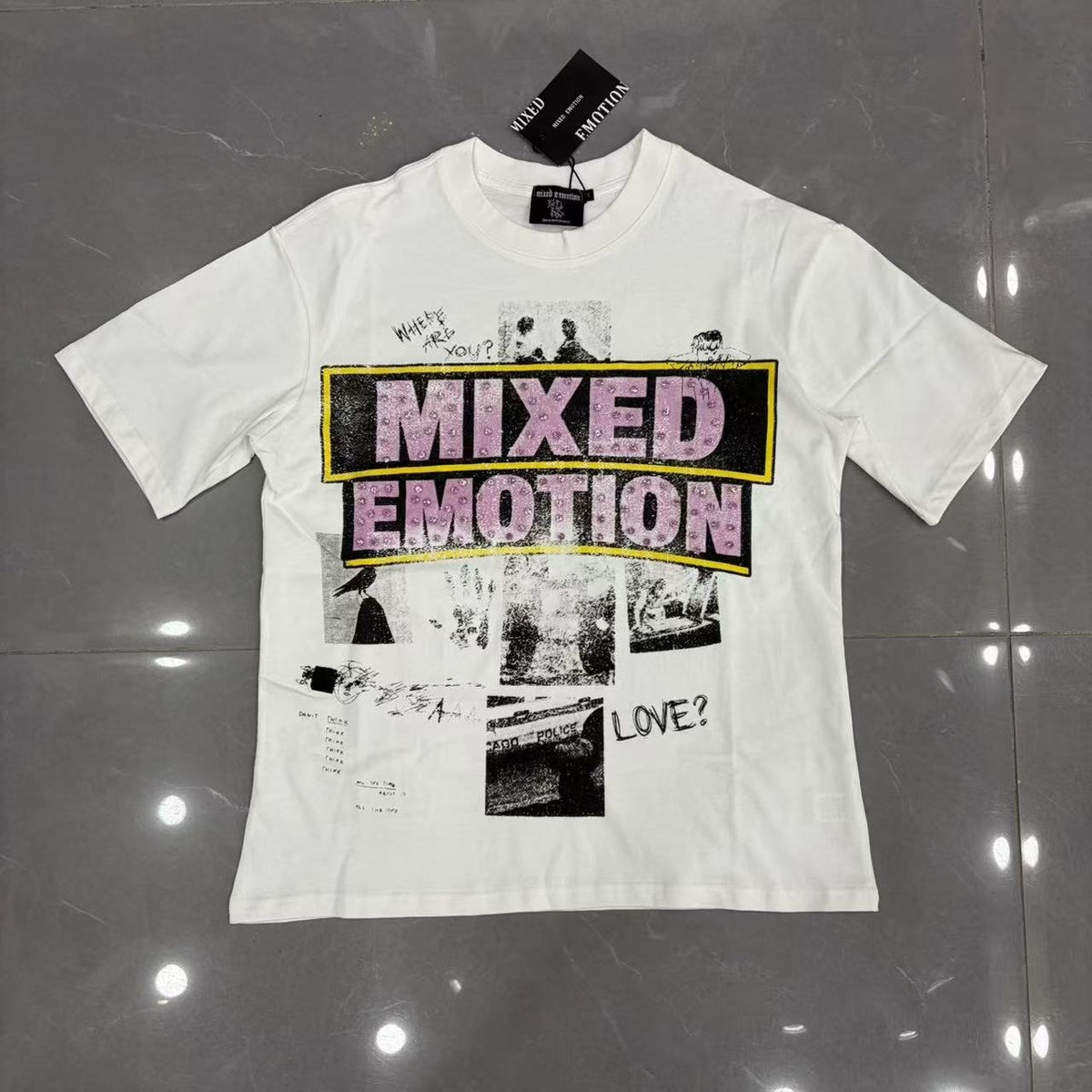 Mixed Emotion Short-Sleeve T-Shirt - White