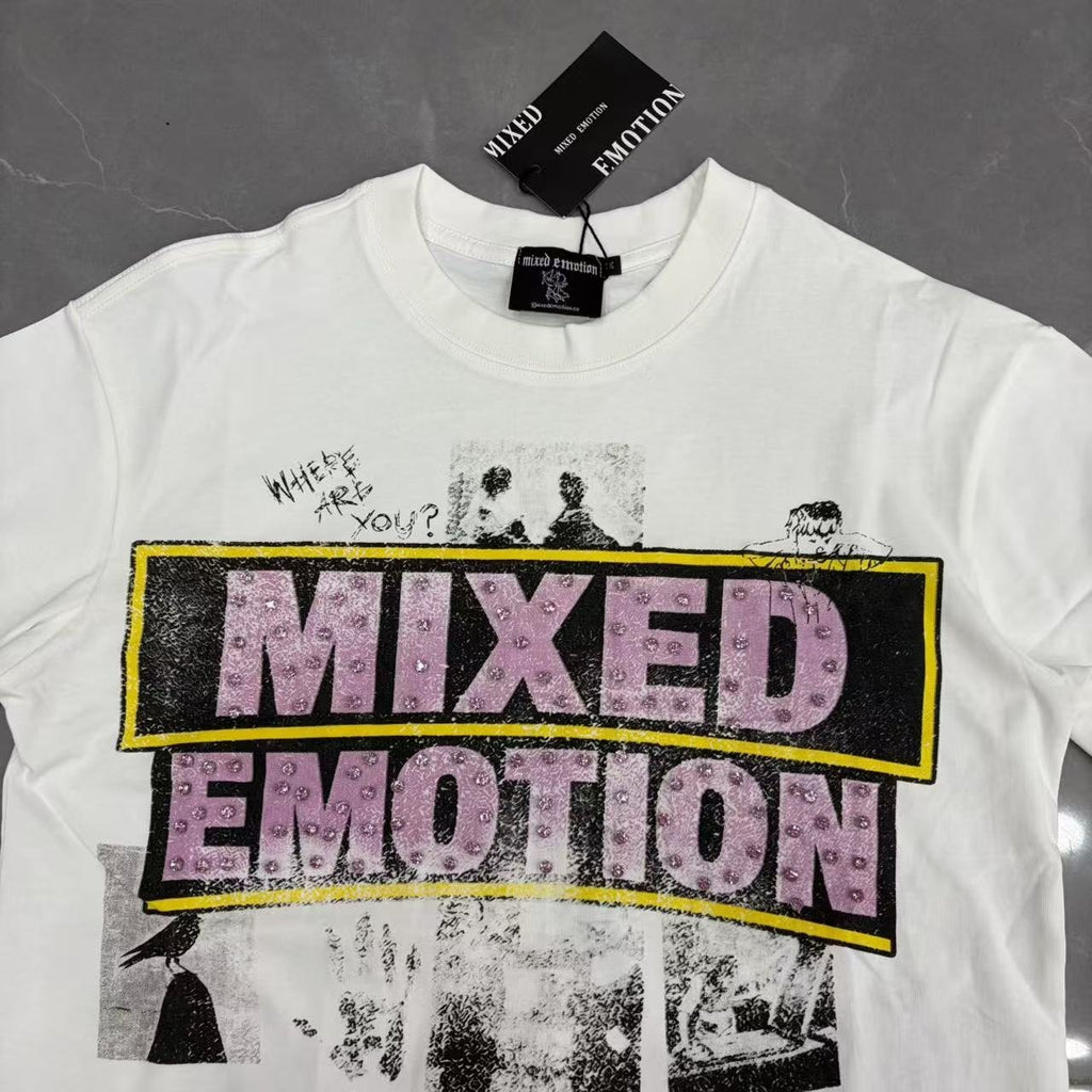 Mixed Emotion Short-Sleeve T-Shirt - White