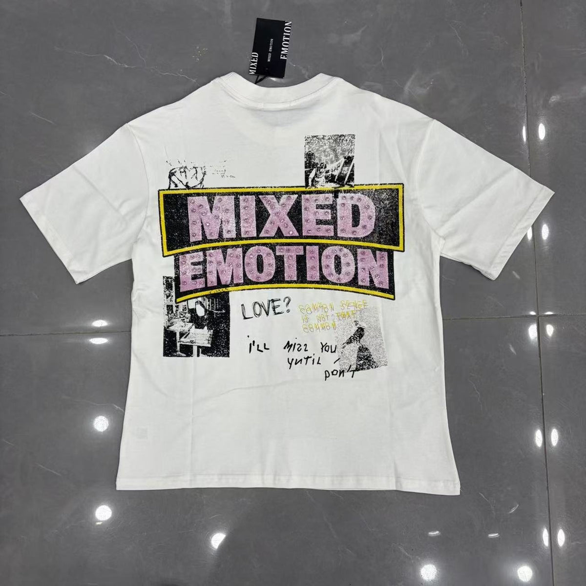 Mixed Emotion Short-Sleeve T-Shirt - White