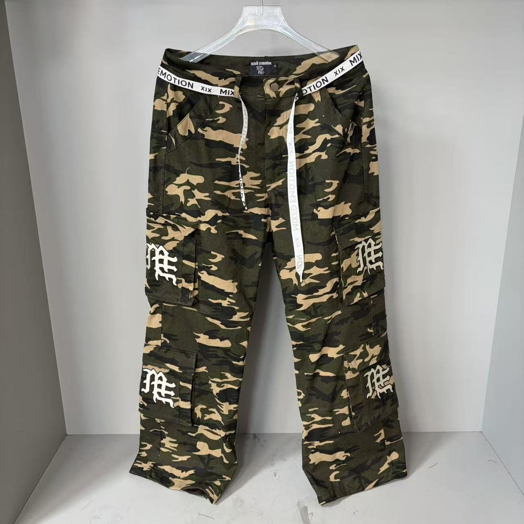 Mixed Emotion Camouflage Cargo Pants
