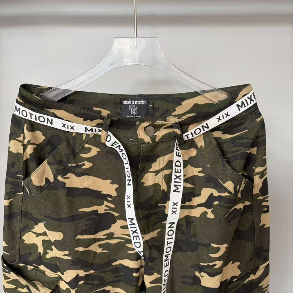 Mixed Emotion Camouflage Cargo Pants