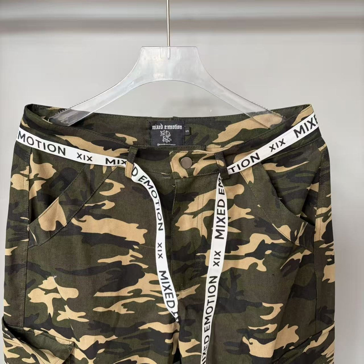 Mixed Emotion Camouflage Cargo Pants
