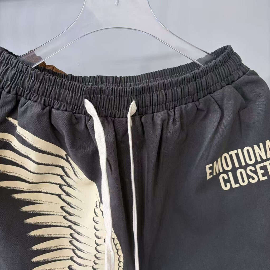 Emotional Closet Wing Graphic Drawstring Shorts