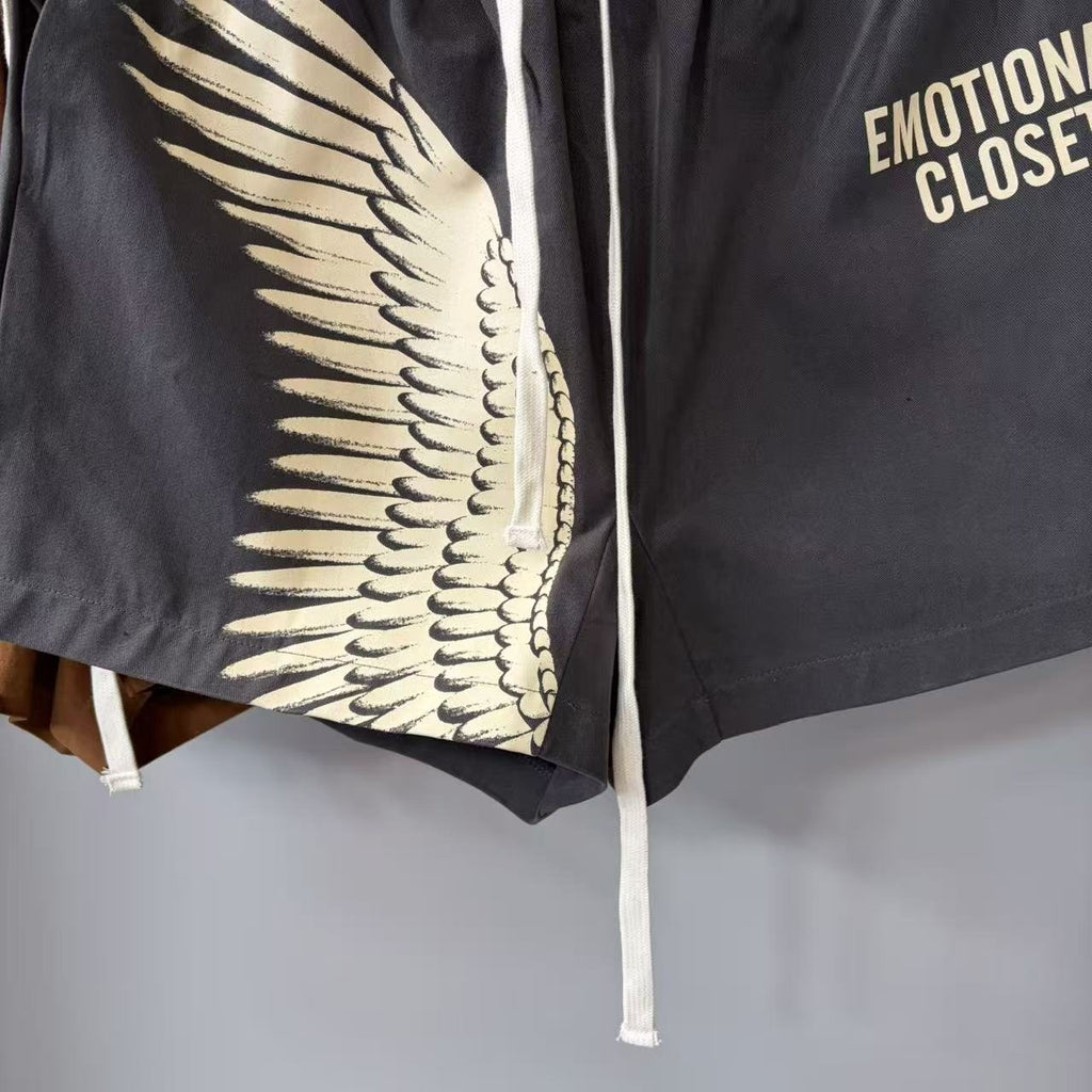 Emotional Closet Wing Graphic Drawstring Shorts