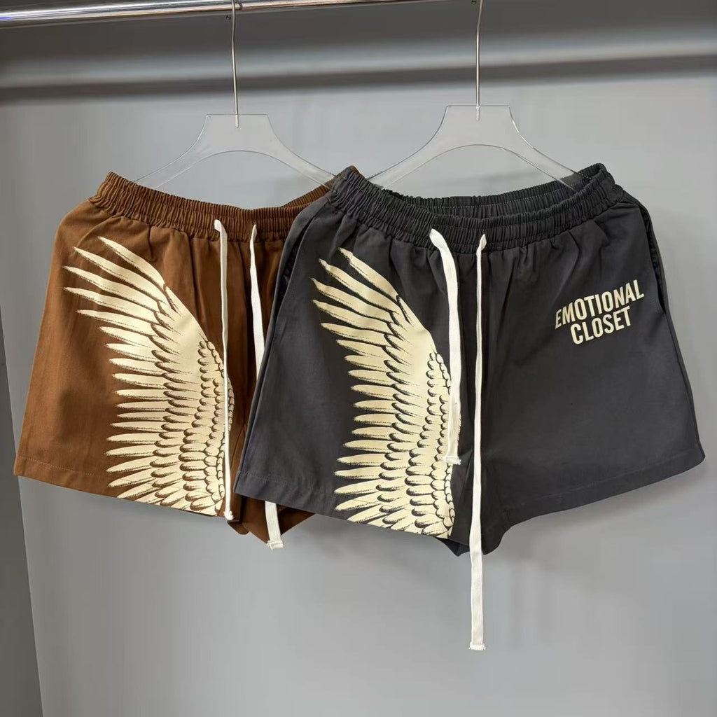 Emotional Closet Wing Graphic Drawstring Shorts