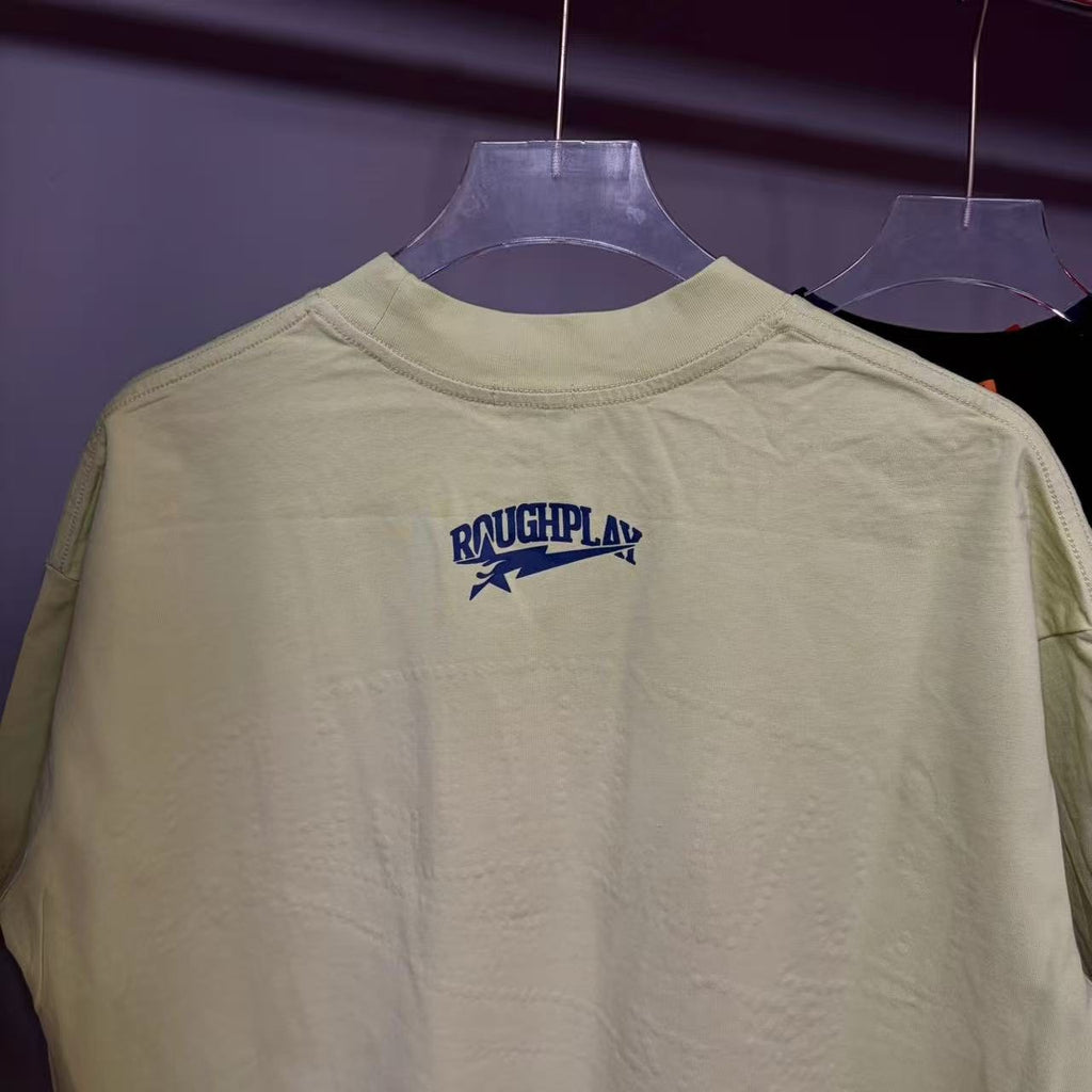 Rough Play Rhinestone Letter Graphic T-Shirt
