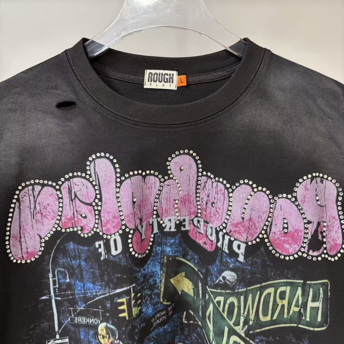 Rough Play Car & Road Sign Graphic T-Shirt