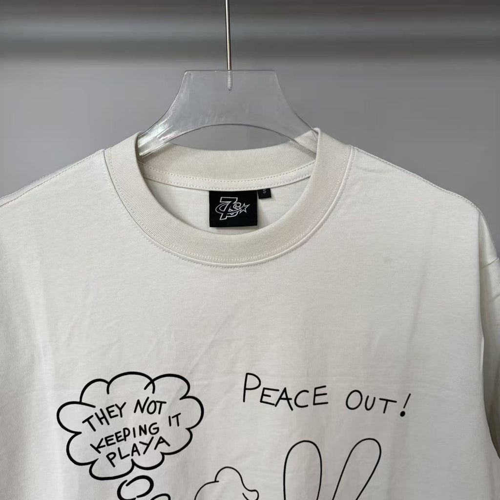 TRIPLE SEVENS S13 Hand-Print Graphic T-Shirt