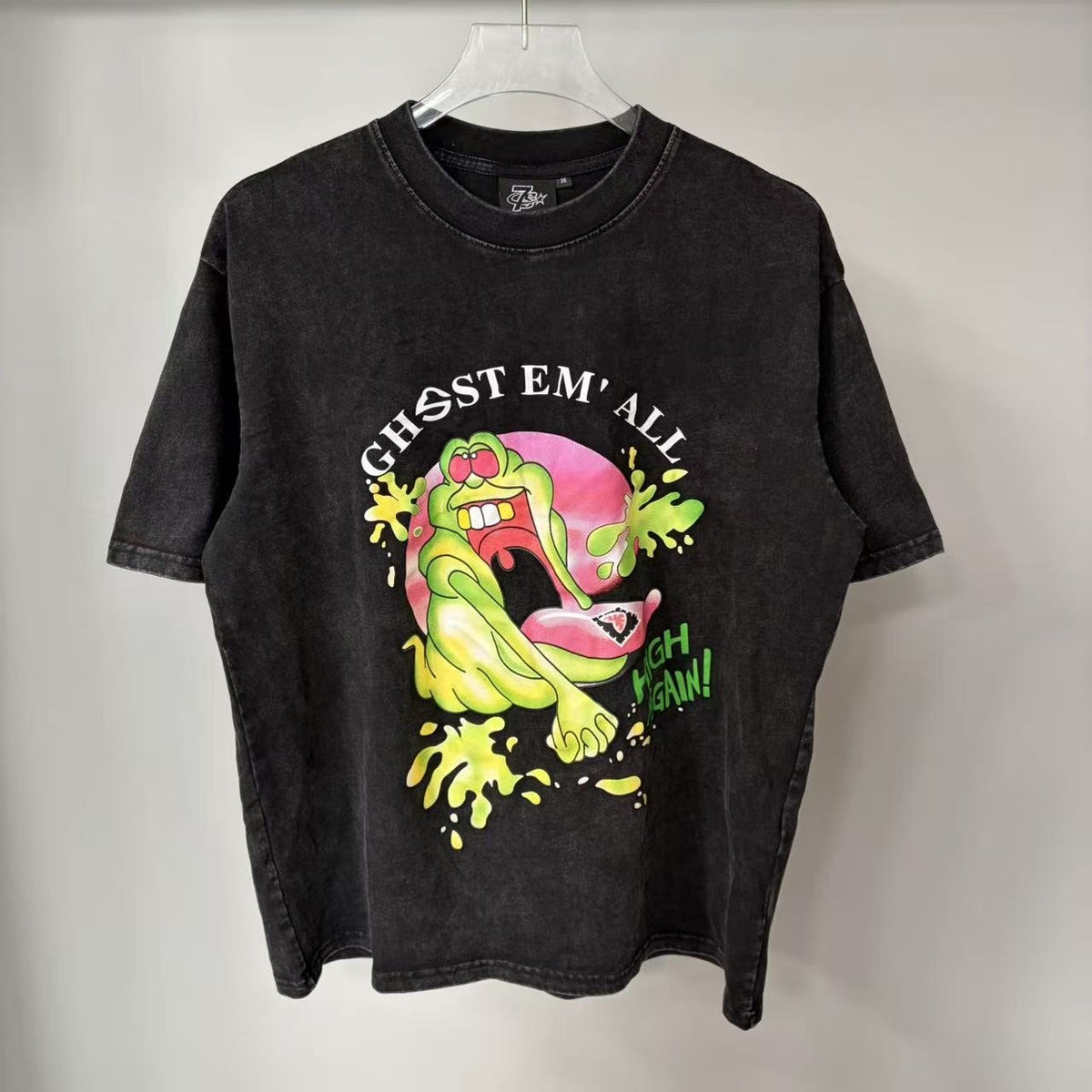 TRIPLE SEVENS Charcoal Ghost Graphic T-Shirt