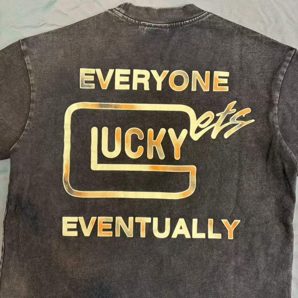 TRIPLE SEVENS Lucky Eventually Washed Graphic T-Shirt