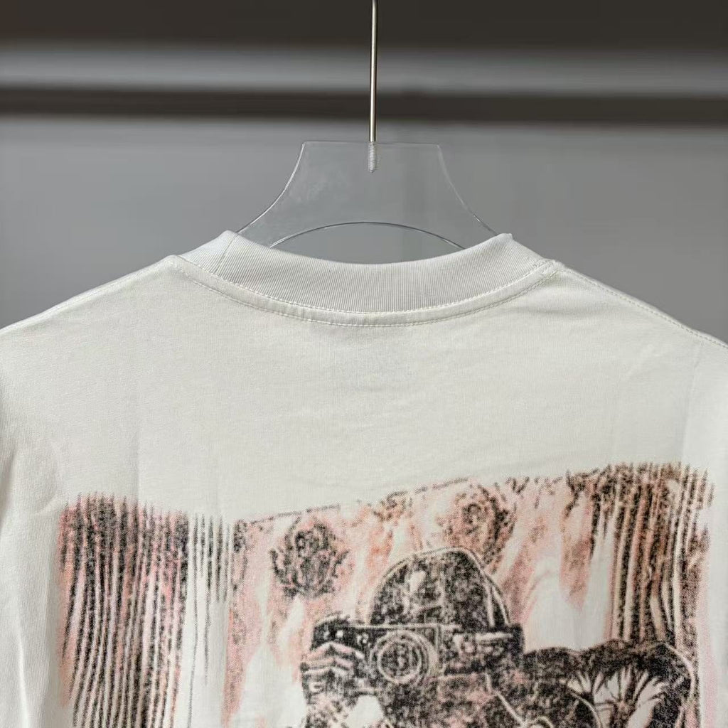 TRIPLE SEVENS Cream Front & Back Graphic T-Shirt