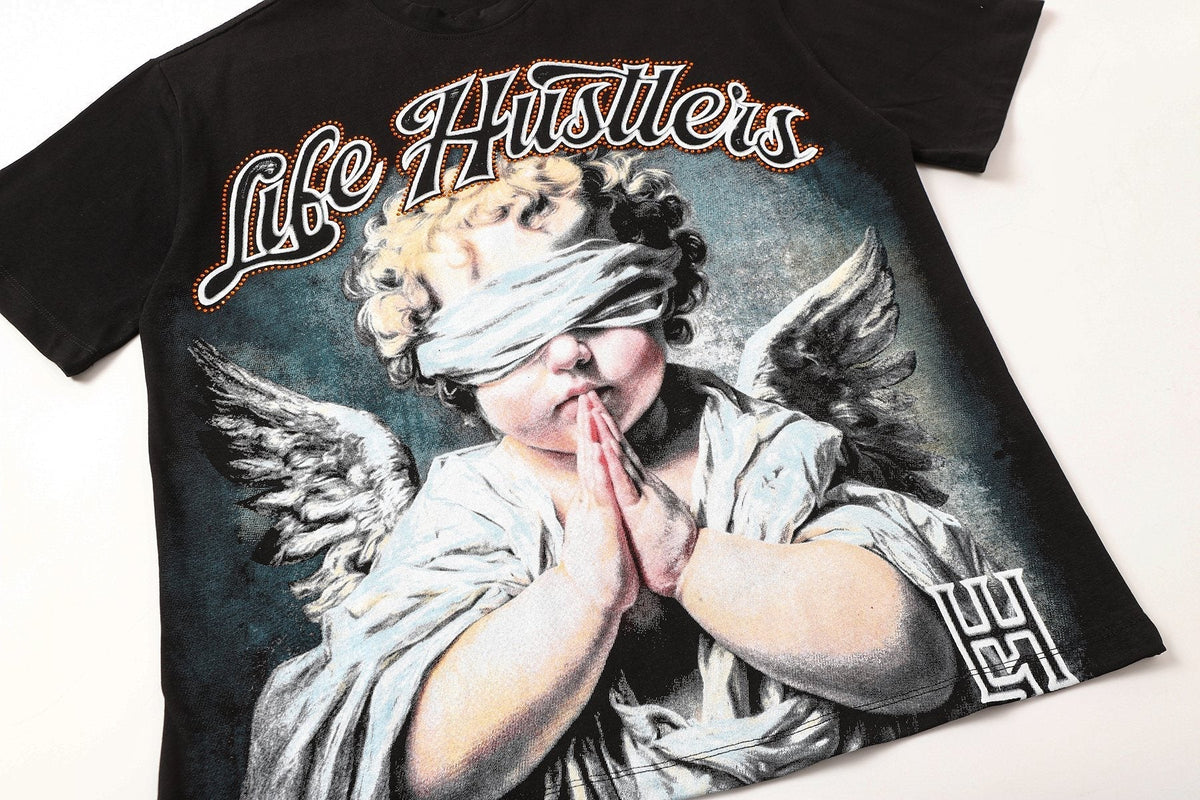 Life Hustlere Angel H-Back Graphic T-Shirt