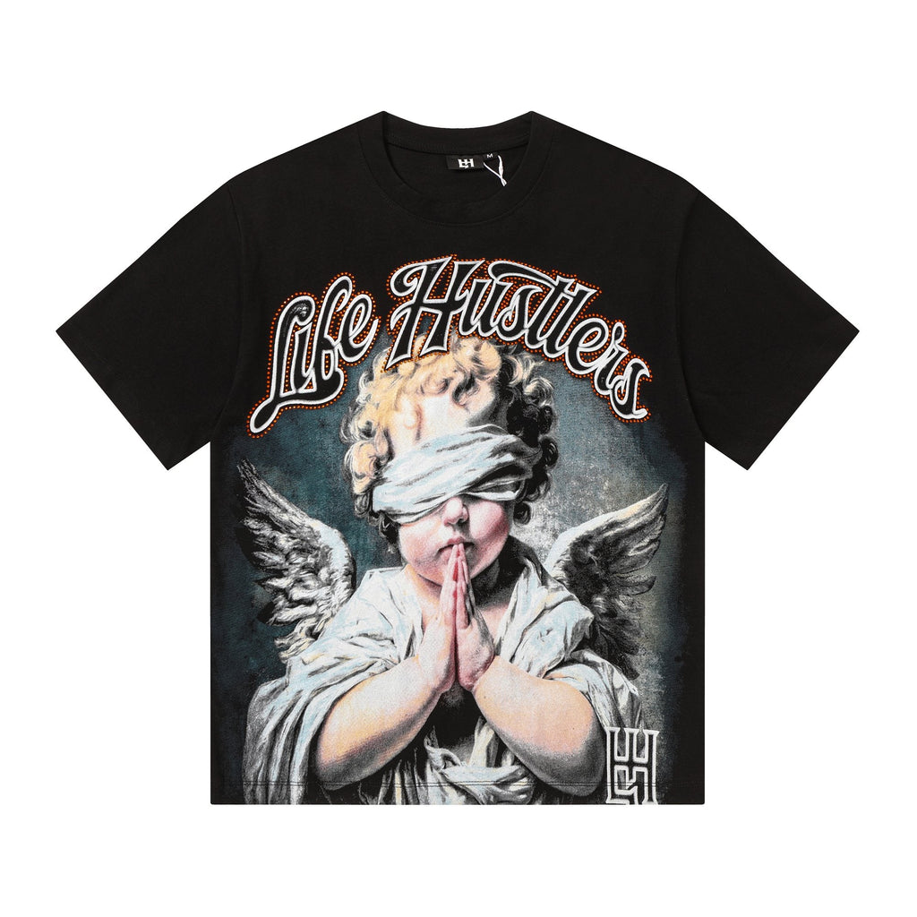 Life Hustlere Angel H-Back Graphic T-Shirt