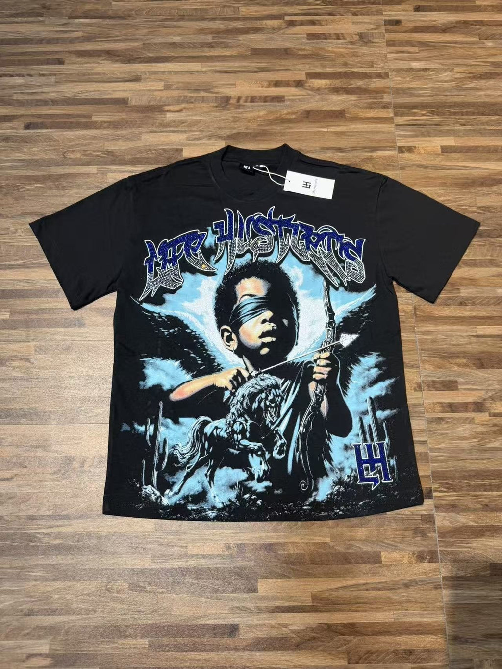 Life Hustlere Rhinestone Graphic T-Shirt