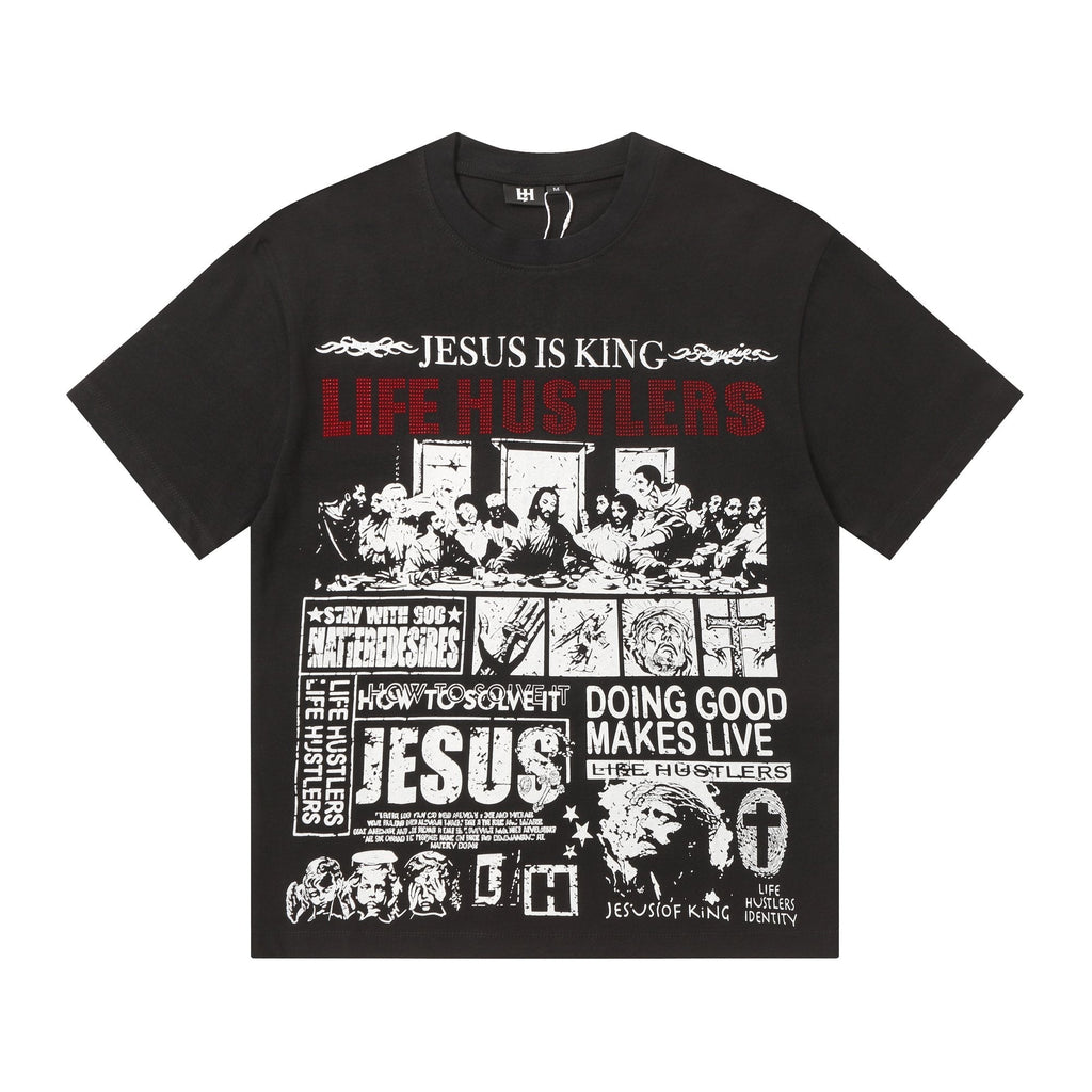 Life Hustlere Jesus Is King Graphic Short-Sleeve T-Shirt