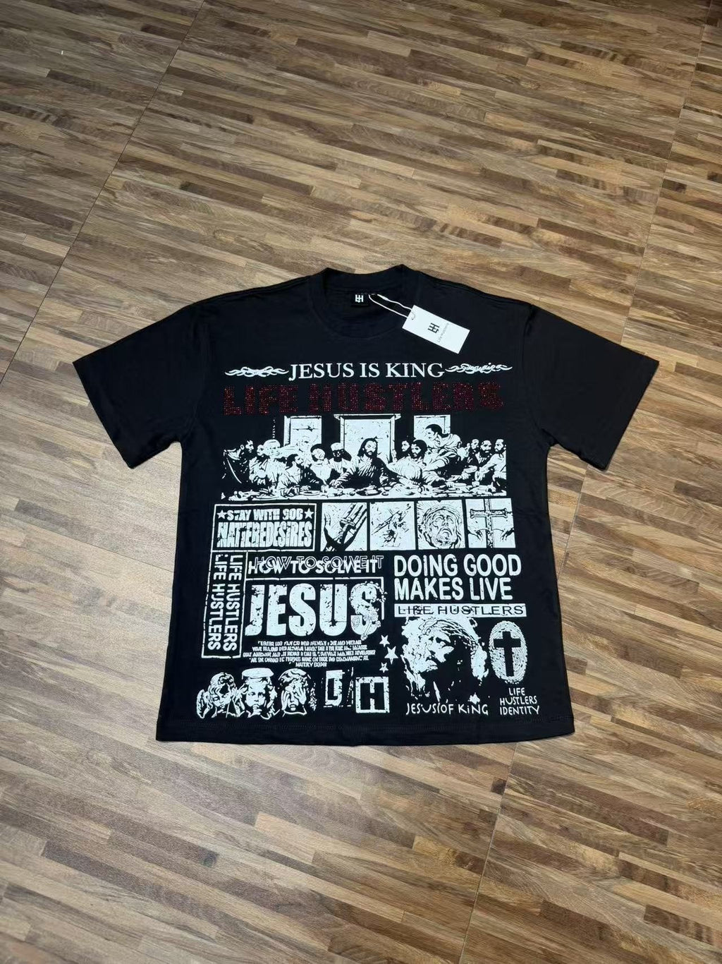 Life Hustlere Jesus Is King Graphic Short-Sleeve T-Shirt