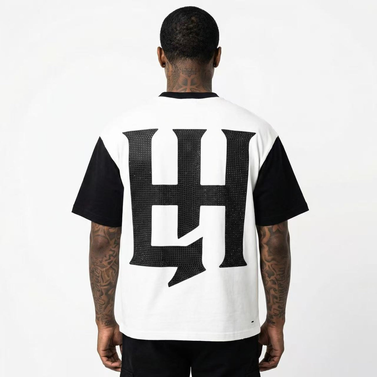 Life Hustlere Contrast-Sleeve Graphic T-Shirt