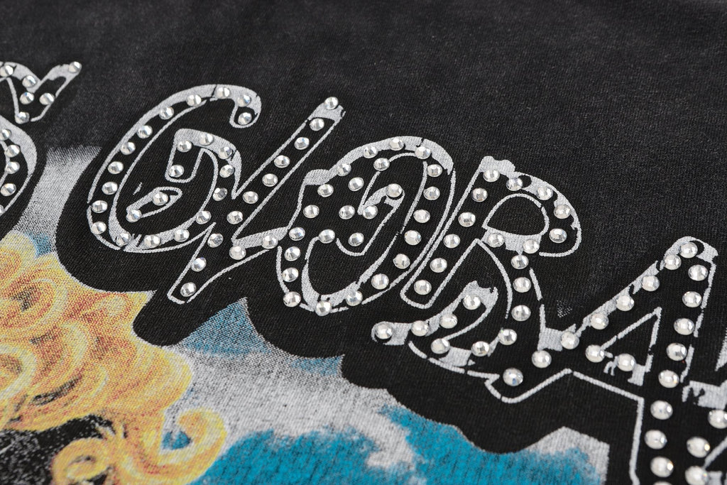 SAINT Washed Black Global Graphic T-Shirt