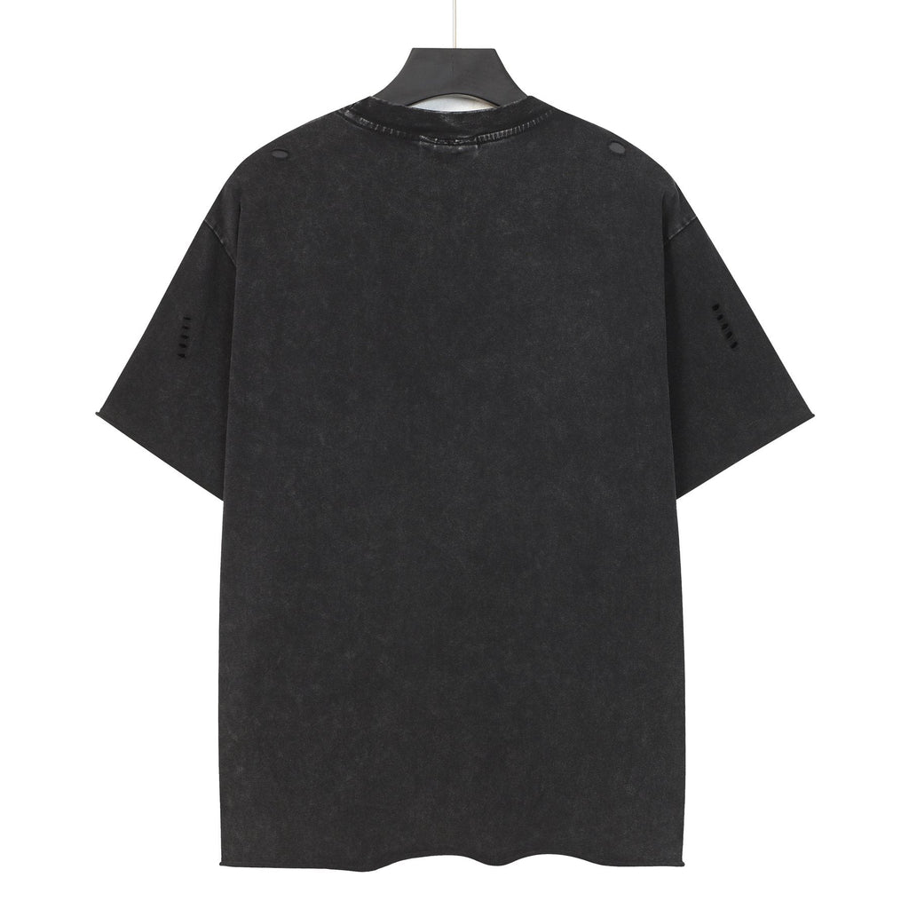 SAINT Angel Graphic Washed Black T-Shirt