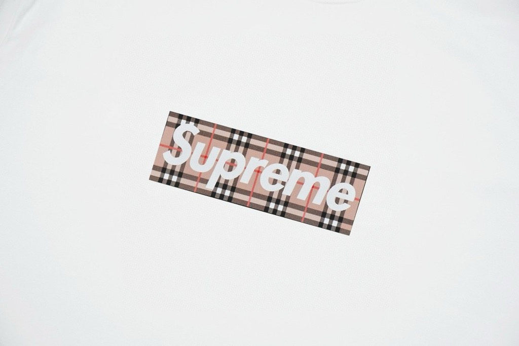 Supreme Plaid Box-Logo Graphic T-Shirt