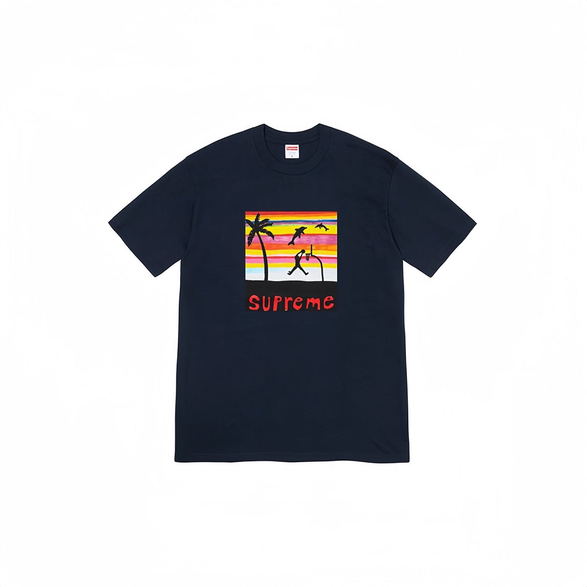 Supreme Spiral Sunset Palm Graphic T-Shirt