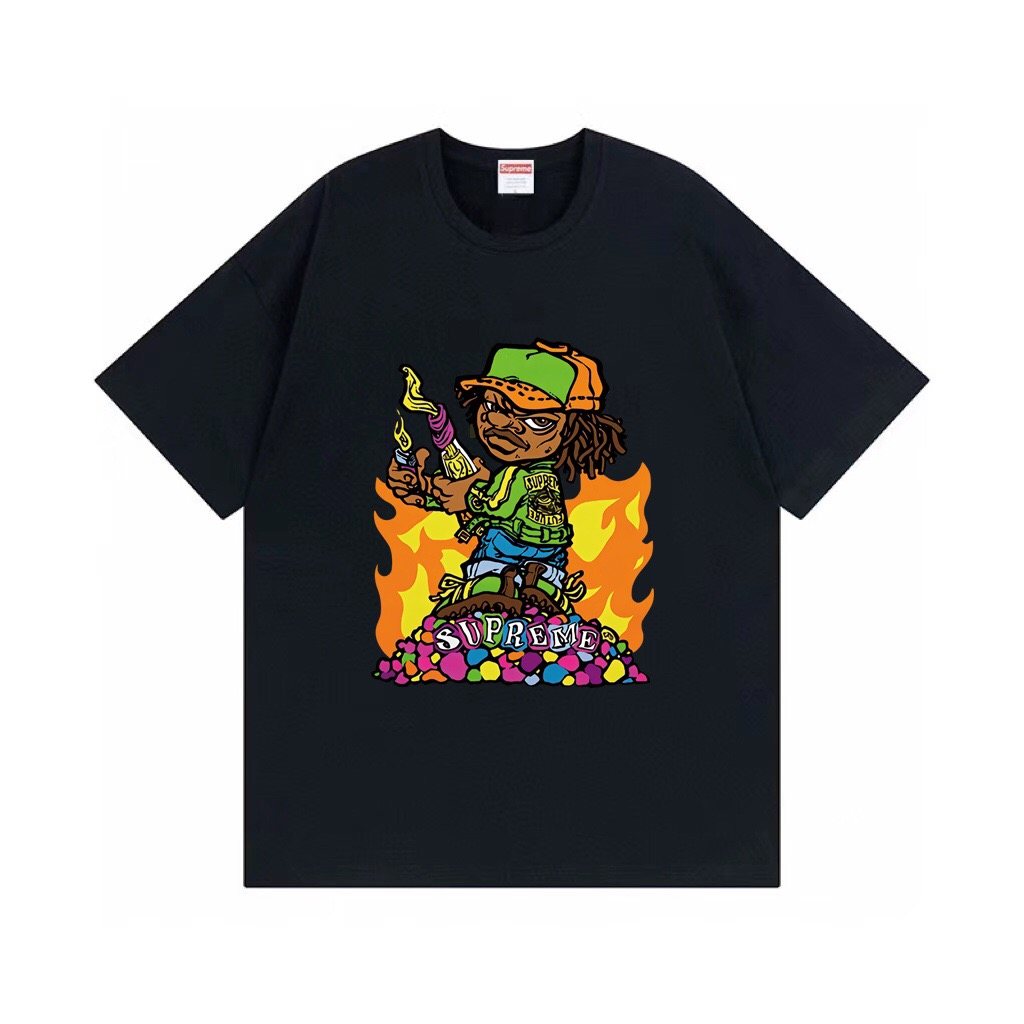 Supreme Molotov Kid Flame Graphic T-Shirt