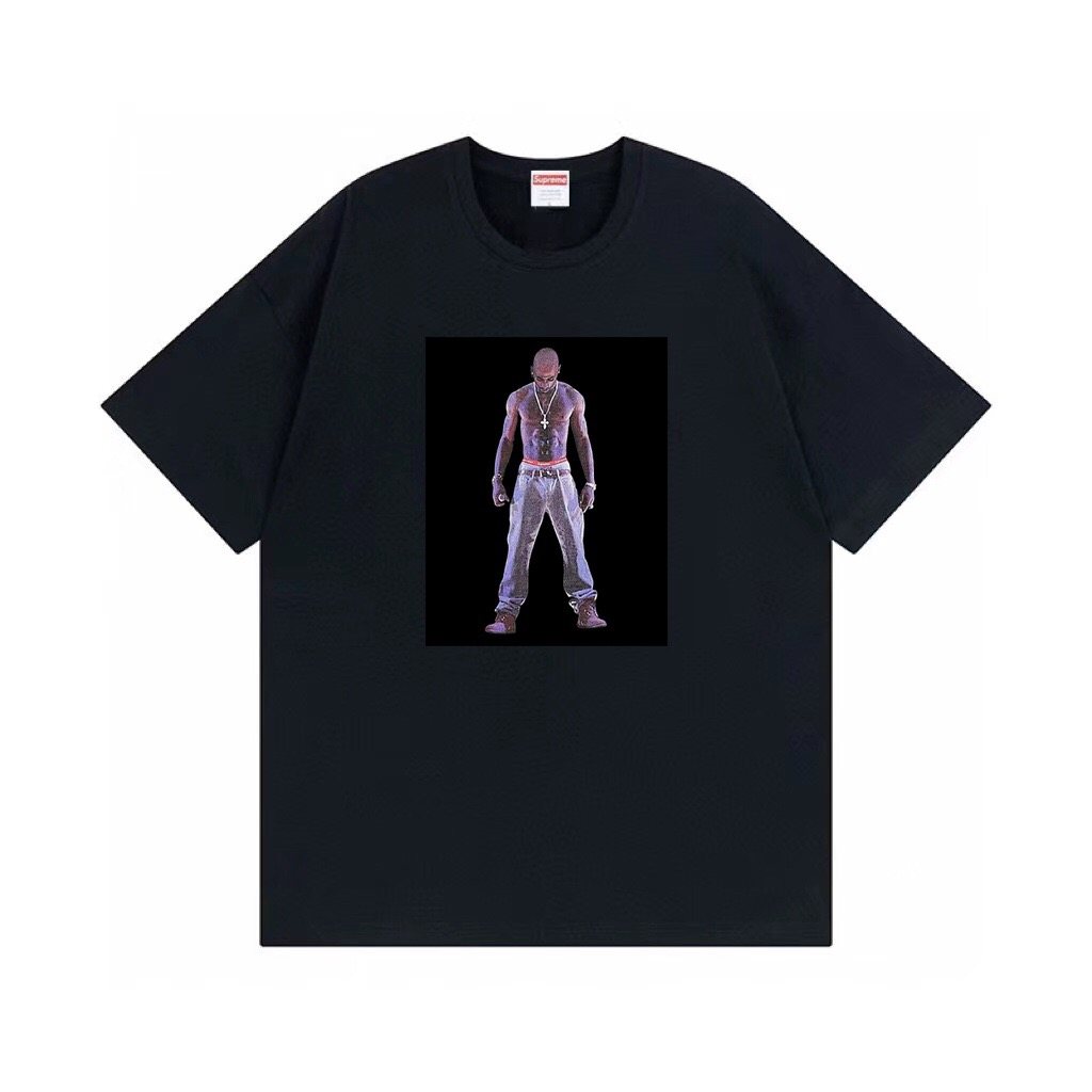 Supreme Tupac Hologram Graphic Short-Sleeve T-Shirt