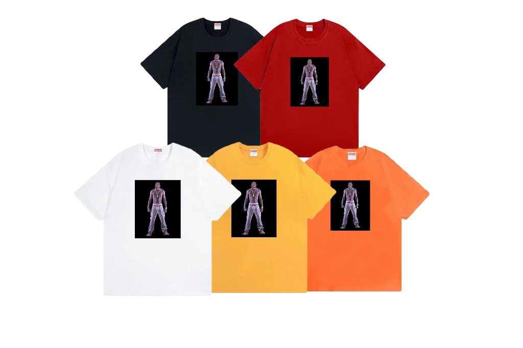 Supreme Tupac Hologram Graphic Short-Sleeve T-Shirt