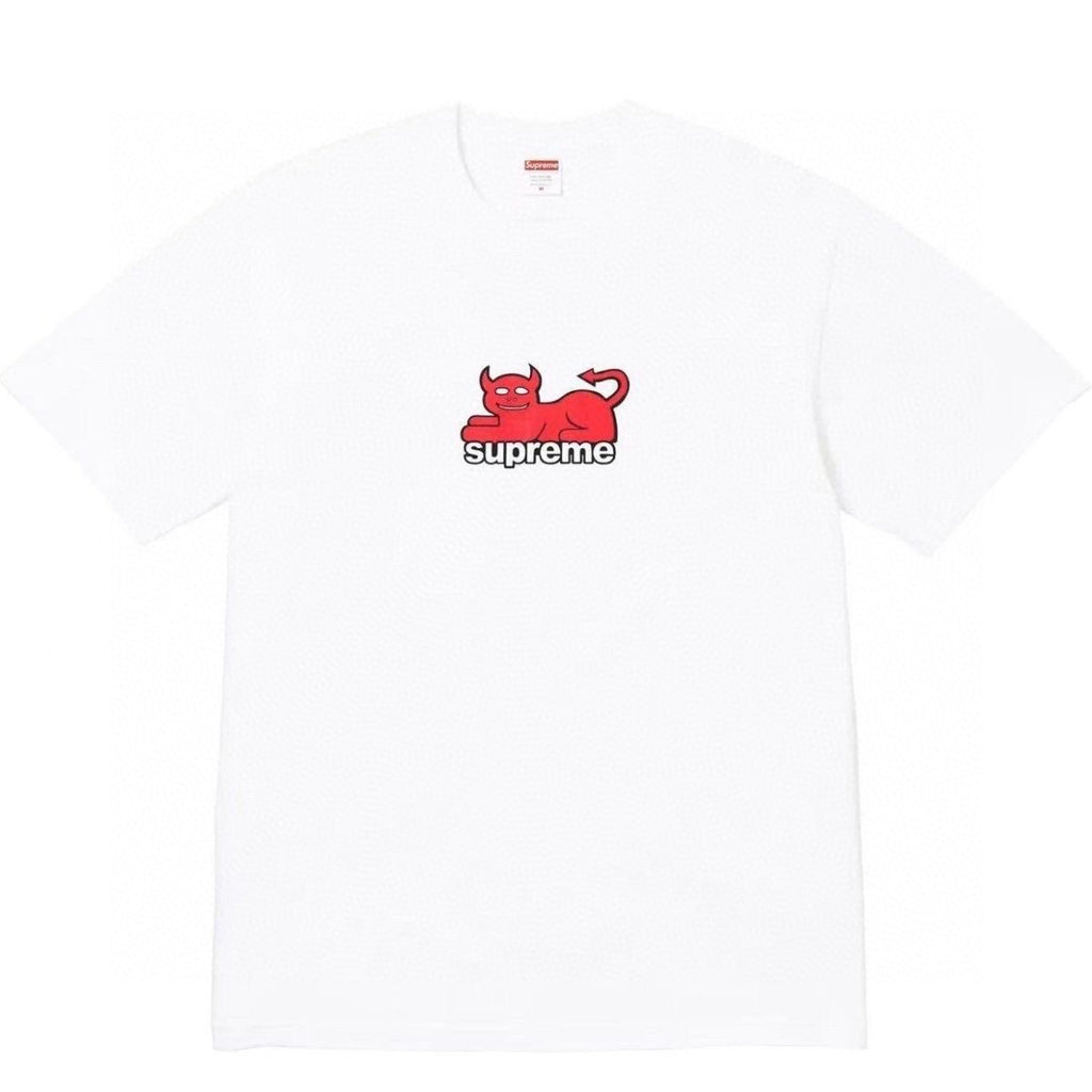 Supreme Devil Cat Graphic Short-Sleeve T-Shirt