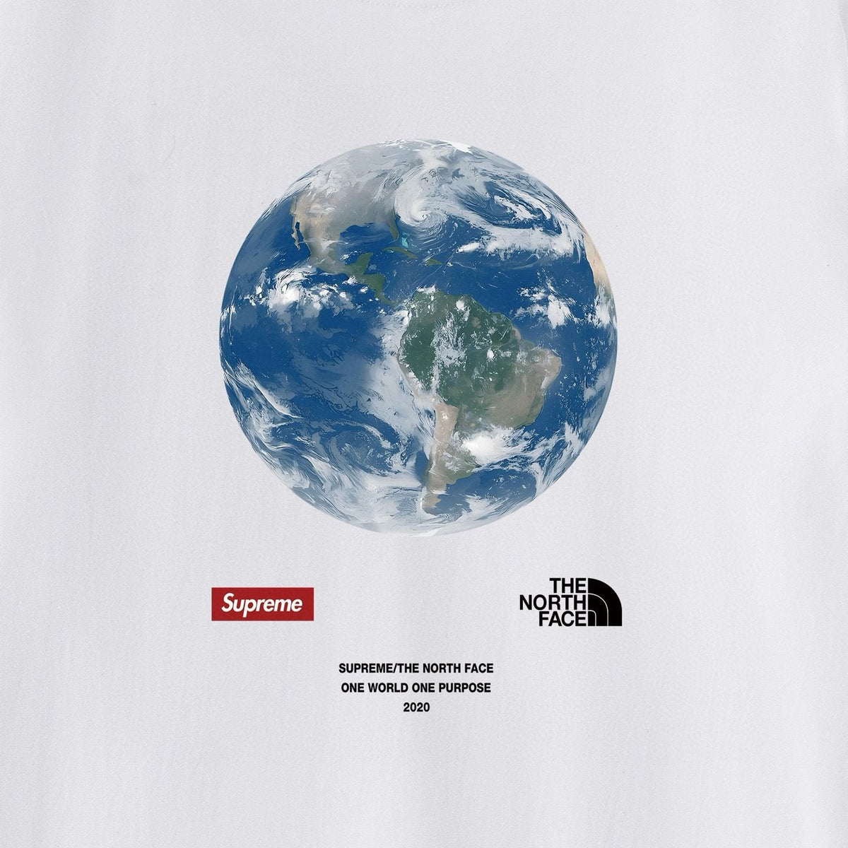 Supreme One World Earth Graphic T-Shirt