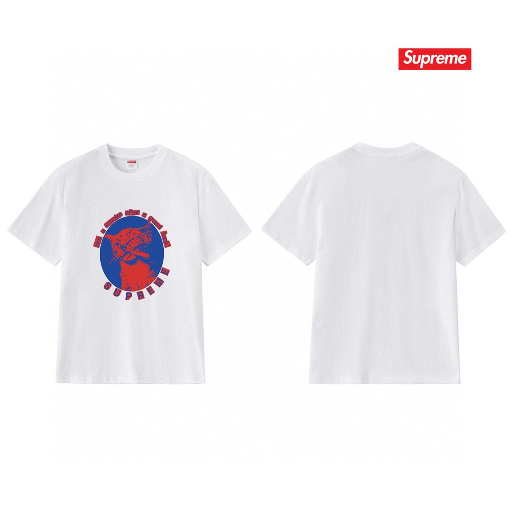 Supreme Cat Smoke Graphic T-Shirt