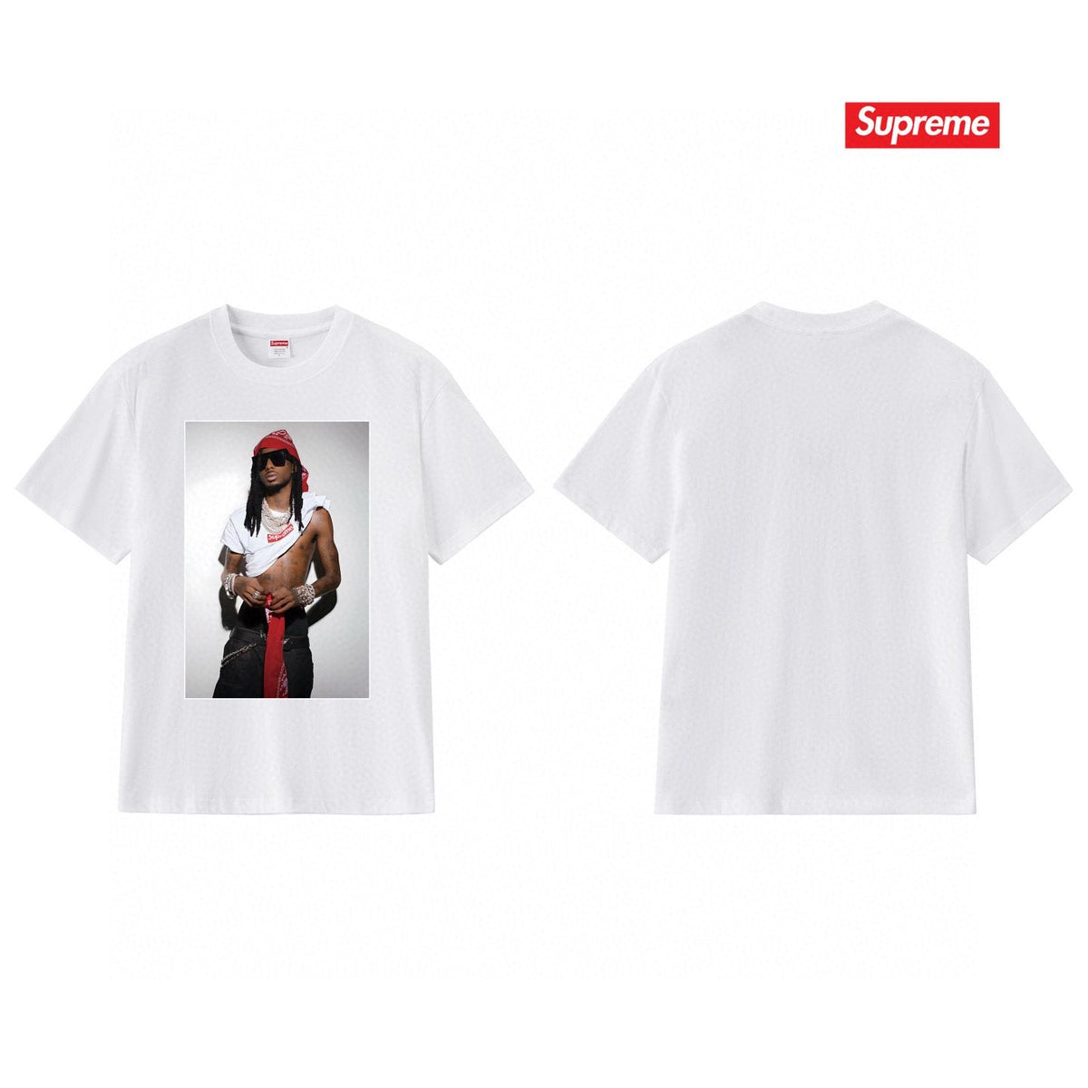 Supreme Playbi Caarti Portrait Graphic T-Shirt